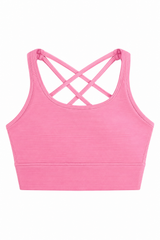 Ribbed Crossback Sports Bra